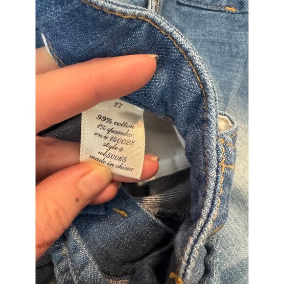 Harper Blue Denim Tie-Front Jeans Size 27 Casual Straight-Leg - Picture 6 of 7